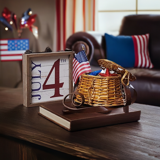 Celebrate July 4th  with Patriotic Charm: Red, White, and Blue Decor Ideas from Cozy Charm Deco