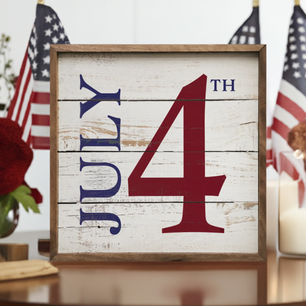 4th of July Wood Sign