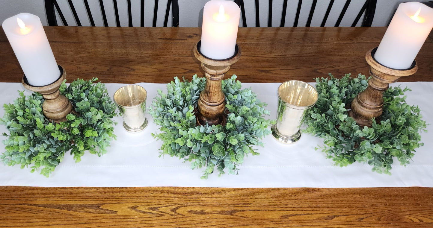 Eucalyptus Candle Wreath