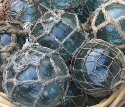 2.5"-3.5" Netted Japanese Glass Fishing Floats (Sold Out)